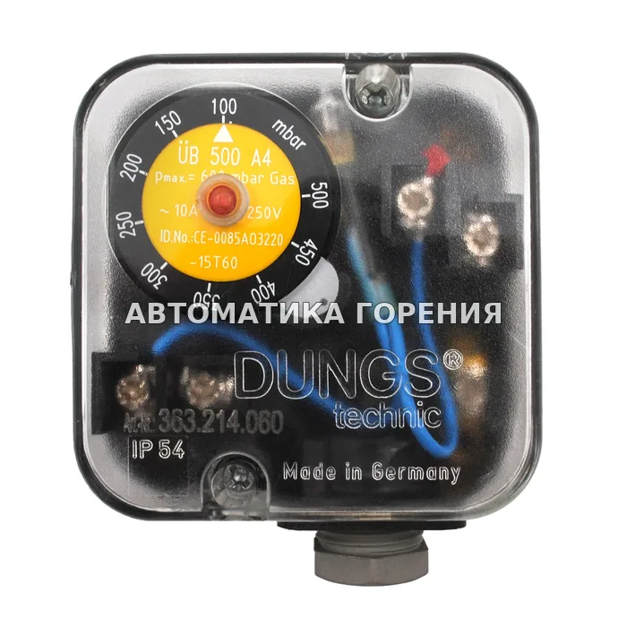 Датчик-реле давления Dungs UB500A4 210970 для газовой горелки