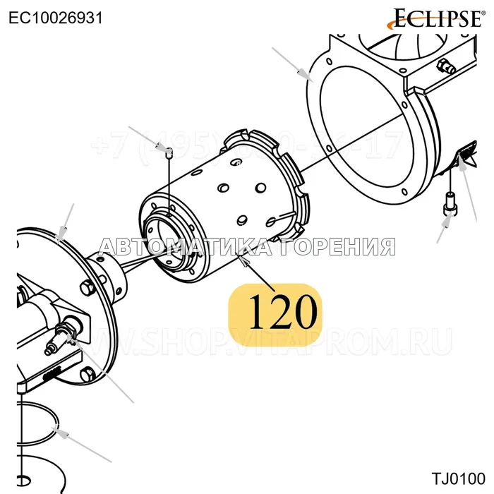 Форсунка FR нержавеющий TJ0100 TJ0150 TJ0200 Eclipse EC10026931