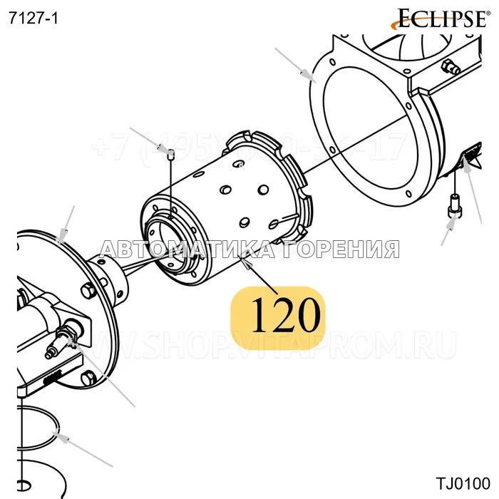 Форсунка нержавеющий TJ0100 TJ0150 TJ0200 Eclipse 7127-1