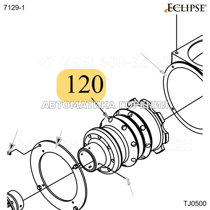 Форсунка нержавеющий TJ500 Eclipse 7129-1