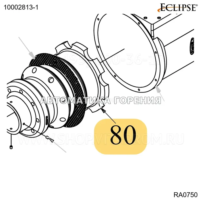 Форсунка обработанный TJ0750 TJ1000 Eclipse 10002813-1