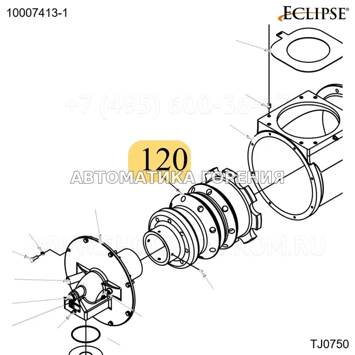 Форсунка TJ размер 7 TJ0750 TJ1000 нержавеющий Eclipse 10007413-1