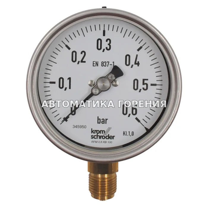 Манометр Kromschroder RFM 0,6RB100 03200156 для газовой горелки