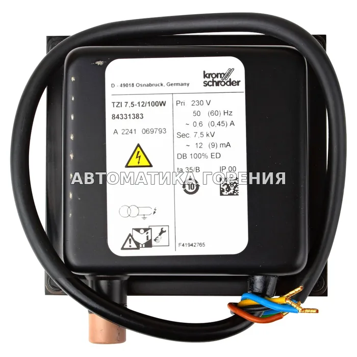 Трансформатор Kromschroder TZI7.5-12/100W 84331383 для газовой горелки