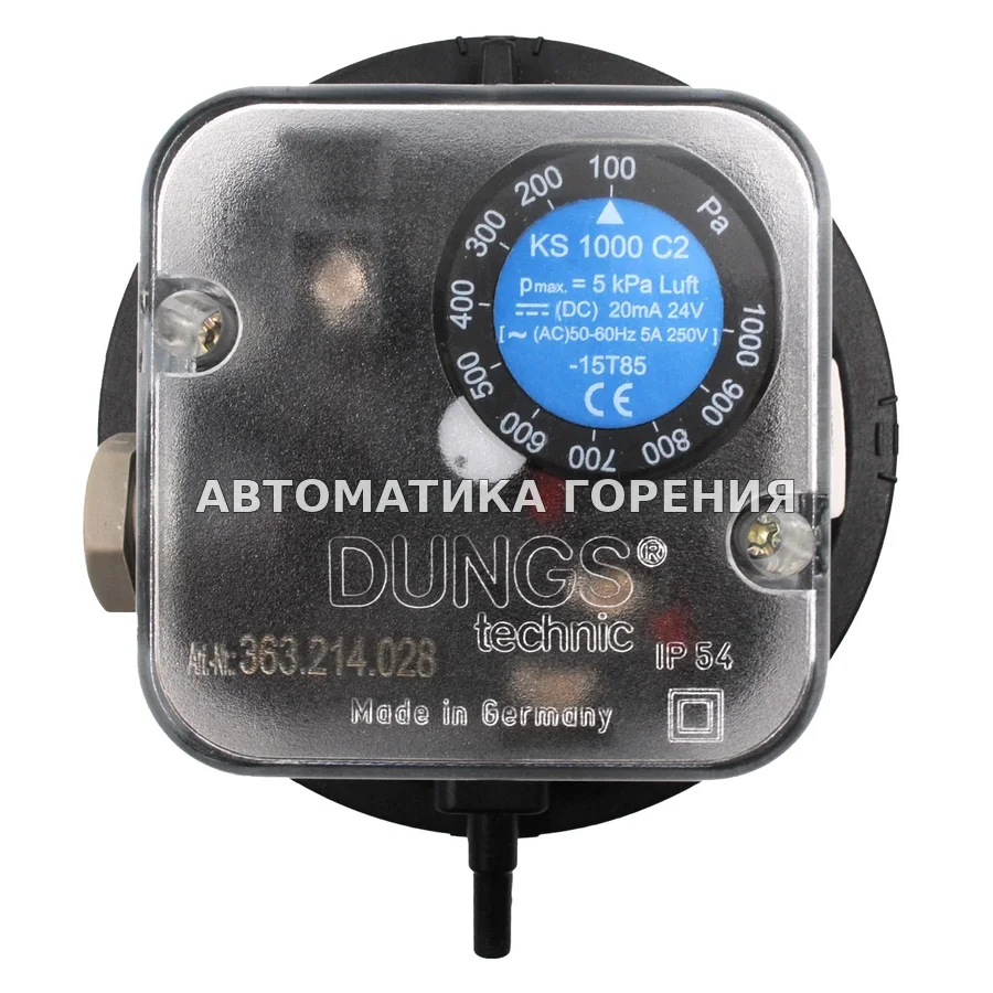 Датчик-реле давления Dungs KS1000C2 217776 для газовой горелки