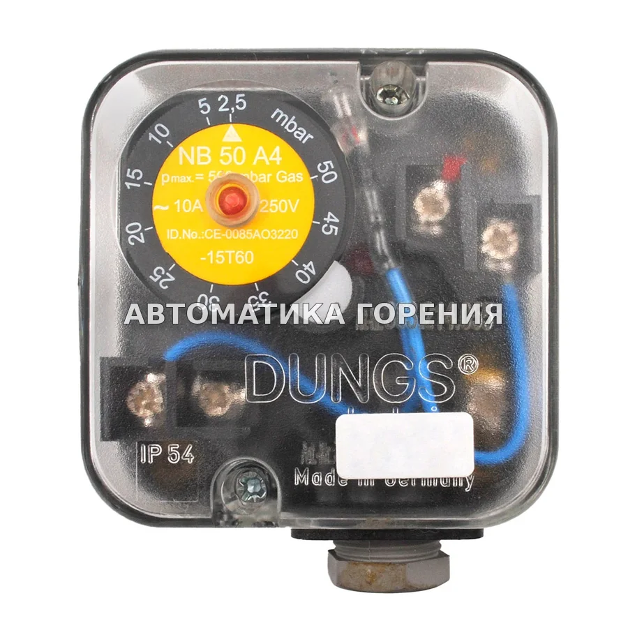 Датчик-реле давления Dungs NB50A4 210534 для газовой горелки