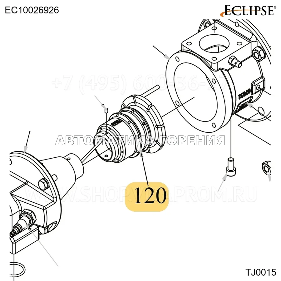 Форсунка FR нержавеющий TJ0015 Eclipse EC10026926