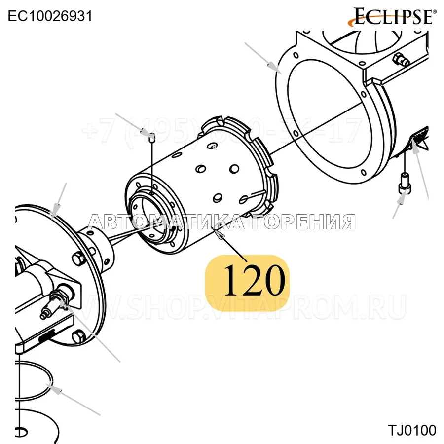 Форсунка FR нержавеющий TJ0100 TJ0150 TJ0200 Eclipse EC10026931