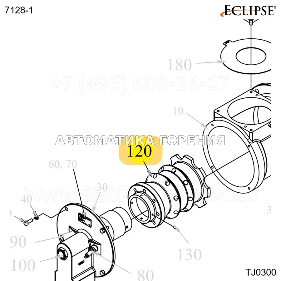 Форсунка нержавеющий TJ0300 Eclipse 7128-1