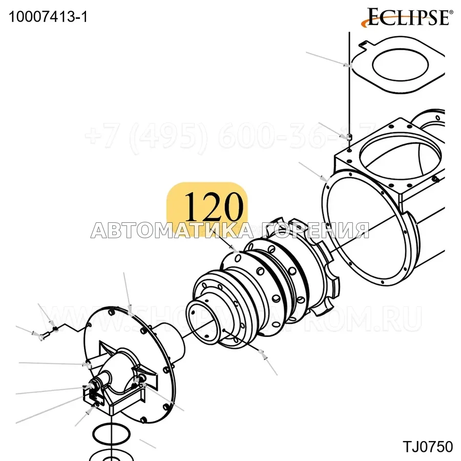 Форсунка TJ размер 7 TJ0750 TJ1000 нержавеющий Eclipse 10007413-1