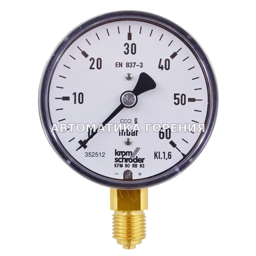 Манометр Kromschroder KFM60RB63 03200179 для газовой горелки