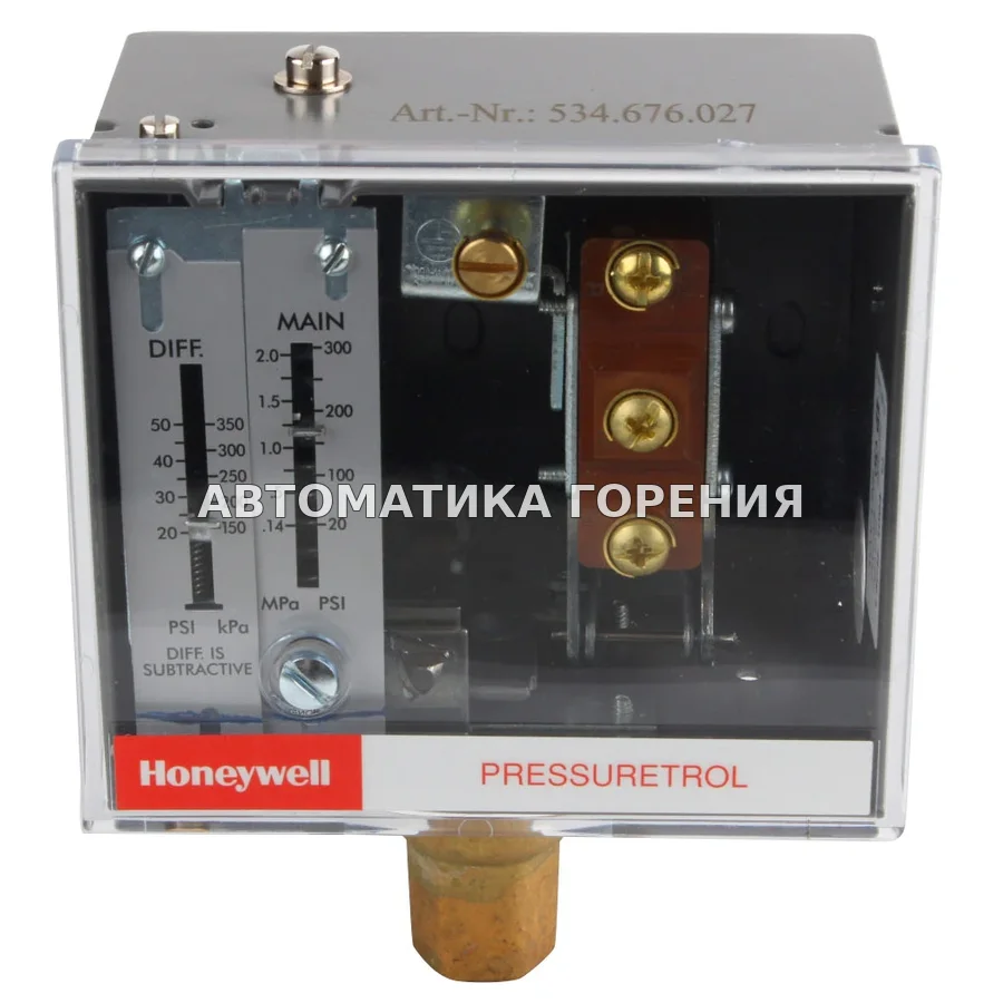 Прессостат Honeywell L404F1094 L404F1094/U для газовой горелки
