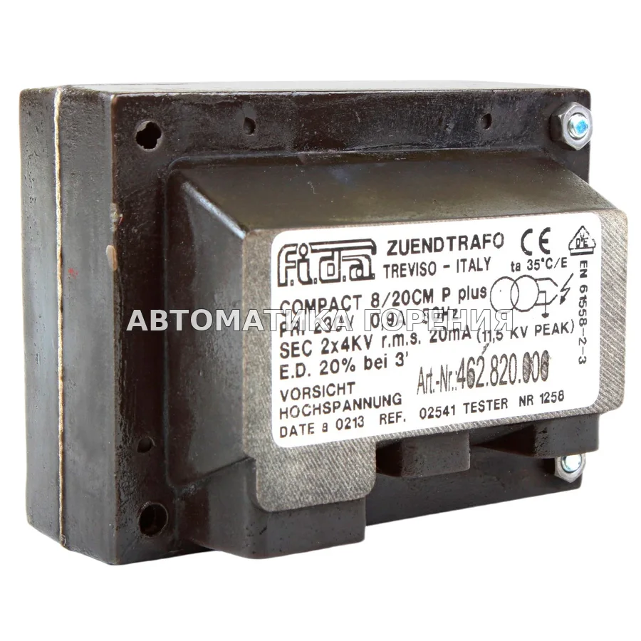 Трансформатор Fida Compact 8/20CM P TF082D1 для газовой горелки