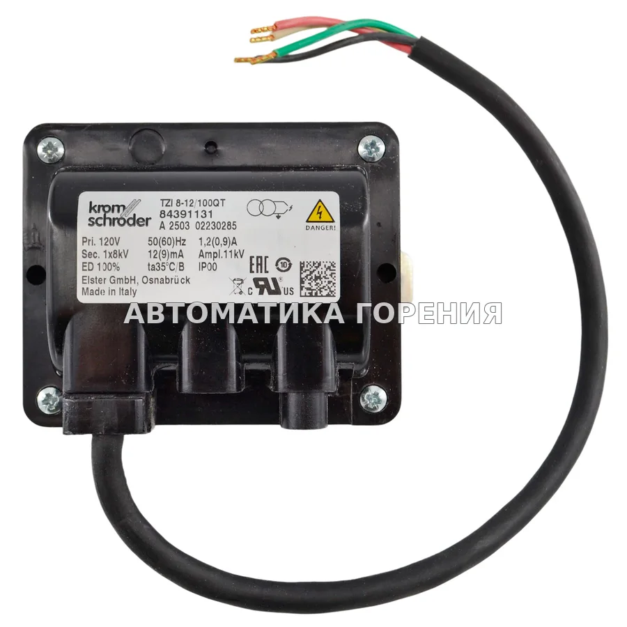 Блок розжига Kromschroder TZI 8-12/100QT 84391131 для газовой горелки
